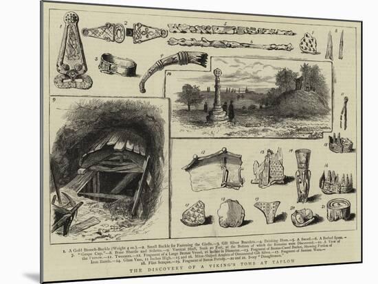 The Discovery of a Viking's Tomb at Taplow-null-Mounted Giclee Print