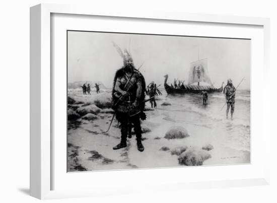 The Discovery of America by Leif Eriksson-null-Framed Giclee Print