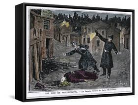 The Discovery of One of the Victims of the Whitechapel Murders-Clair Guyot-Framed Stretched Canvas