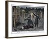 The Discovery of One of the Victims of the Whitechapel Murders-Clair Guyot-Framed Art Print