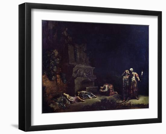 The Discovery of the Bodies of Pyramus and Thisbe, C.1630-35 (Oil on Copper)-Leonard Bramer-Framed Giclee Print