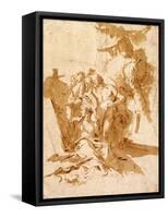 The Discovery of the Tomb of Punchinello-Giovanni Battista Tiepolo-Framed Stretched Canvas