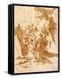 The Discovery of the Tomb of Punchinello-Giovanni Battista Tiepolo-Framed Stretched Canvas