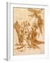 The Discovery of the Tomb of Punchinello-Giovanni Battista Tiepolo-Framed Giclee Print