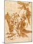 The Discovery of the Tomb of Punchinello-Giovanni Battista Tiepolo-Mounted Giclee Print