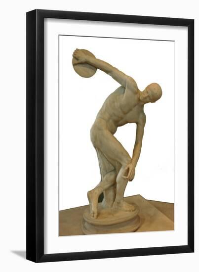 The Discus Thrower (Discobolus). Roman copy (2nd C AD) of the Greek original (5th C BC)-Werner Forman-Framed Giclee Print