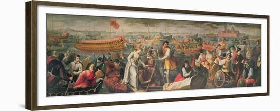 The Disembarcation of Catarino Cornaro in Venice in 1489-Antonio Vassilacchi-Framed Premium Giclee Print