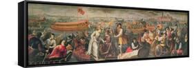 The Disembarcation of Catarino Cornaro in Venice in 1489-Antonio Vassilacchi-Framed Stretched Canvas