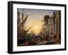 The Disembarkation of Cleopatra at Tarsus-Claude Lorraine-Framed Giclee Print