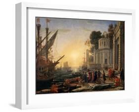 The Disembarkation of Cleopatra at Tarsus-Claude Lorraine-Framed Giclee Print