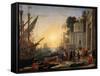 The Disembarkation of Cleopatra at Tarsus-Claude Lorraine-Framed Stretched Canvas