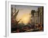 The Disembarkation of Cleopatra at Tarsus-Claude Lorraine-Framed Giclee Print