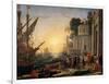 The Disembarkation of Cleopatra at Tarsus-Claude Lorraine-Framed Premium Giclee Print