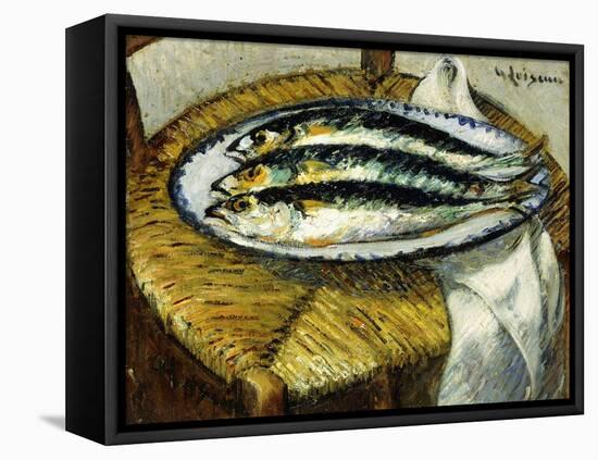 The Dish of Mackerels, C.1923-Gustave Loiseau-Framed Stretched Canvas