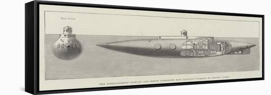 The Displacement Sinking and Rising Submarine Boat Nautilus, Working by Electric Power-null-Framed Stretched Canvas