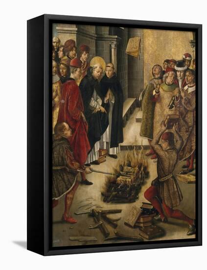 The Disputation Between Saint Dominic and the Albigensians, 1493-1499-Pedro Berruguete-Framed Stretched Canvas