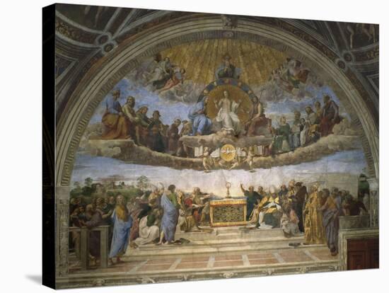 The Disputation of the Holy Sacrament, from the Stanza Della Segnatura, 1509-10-Raphael-Stretched Canvas