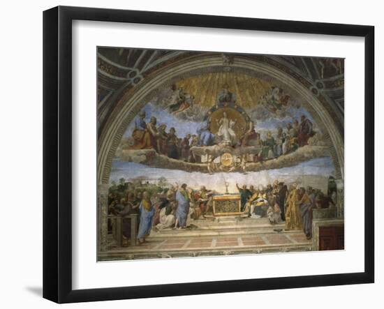 The Disputation of the Holy Sacrament, from the Stanza Della Segnatura, 1509-10-Raphael-Framed Premium Giclee Print