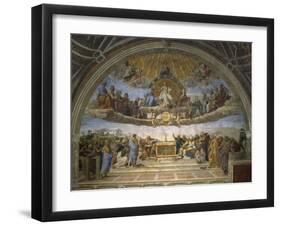 The Disputation of the Holy Sacrament, from the Stanza Della Segnatura, 1509-10-Raphael-Framed Giclee Print