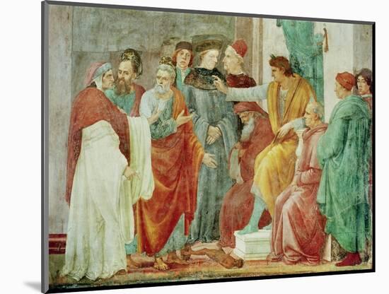 The Dispute with Simon Mago (Nero Enthroned), circa 1484-85-Filippino Lippi-Mounted Giclee Print