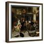 The Dissolute Household, 1668-Jan Havicksz. Steen-Framed Giclee Print