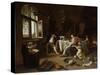 The Dissolute Household or the Effects of Intemperance-Jan Havicksz. Steen-Stretched Canvas