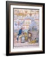 The Dissolution, or the Alchymist Producing an Aetherial Representation, Published by Hannah…-James Gillray-Framed Giclee Print