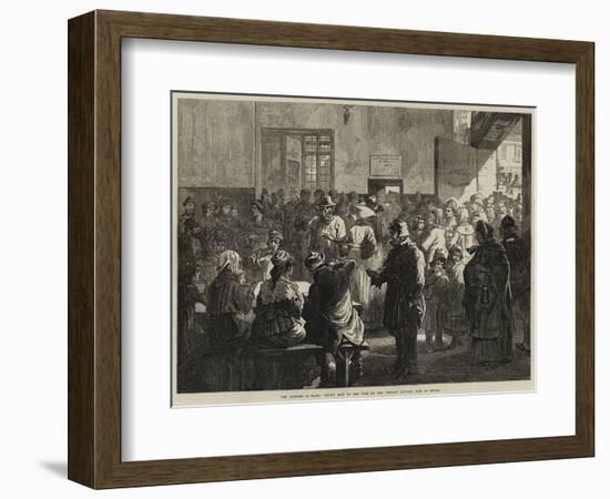 The Distress in Paris, Giving Soup to the Poor at the Charity Kitchen, Rue De Sevres-null-Framed Giclee Print