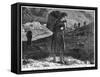 The Distress in the West Ireland: Bringing in Fuel from the Hills Near Kylemore, 19th Century-null-Framed Stretched Canvas