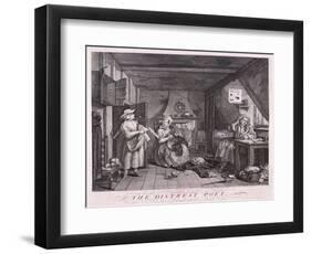 The Distressed Poet, 1740-William Hogarth-Framed Giclee Print