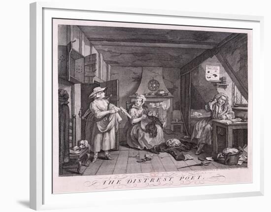 The Distressed Poet, 1740-William Hogarth-Framed Premium Giclee Print