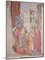 The Distribution of Alms and Death of Ananias-Tommaso Masaccio-Mounted Giclee Print