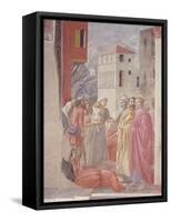 The Distribution of Alms and Death of Ananias-Tommaso Masaccio-Framed Stretched Canvas