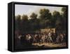 The Distribution of Food and Wine on the Champs-Elysees, 1822-Louis Leopold Boilly-Framed Stretched Canvas