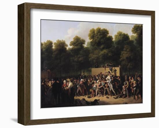 The Distribution of Food and Wine on the Champs-Elysees, 1822-Louis Leopold Boilly-Framed Giclee Print