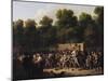 The Distribution of Food and Wine on the Champs-Elysees, 1822-Louis Leopold Boilly-Mounted Giclee Print