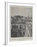 The Disturbances in Crete, Ruins of the Greek School, Canea, from the Church-null-Framed Giclee Print