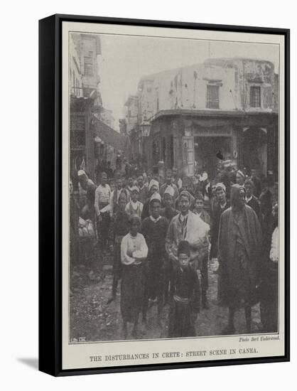 The Disturbances in Crete, Street Scene in Canea-null-Framed Stretched Canvas