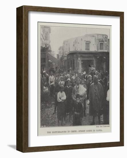 The Disturbances in Crete, Street Scene in Canea-null-Framed Giclee Print