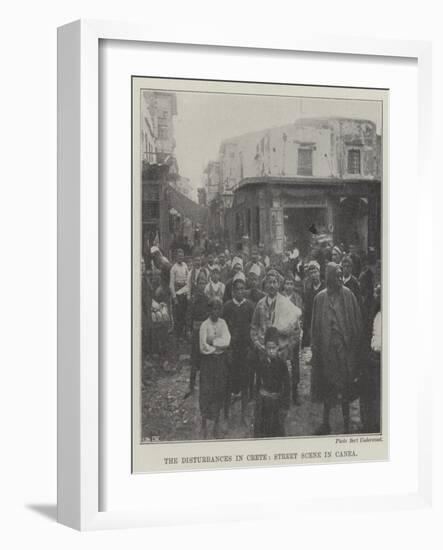 The Disturbances in Crete, Street Scene in Canea-null-Framed Giclee Print