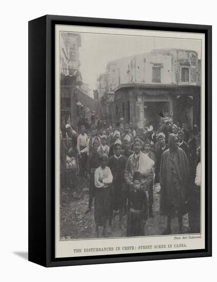 The Disturbances in Crete, Street Scene in Canea-null-Framed Stretched Canvas