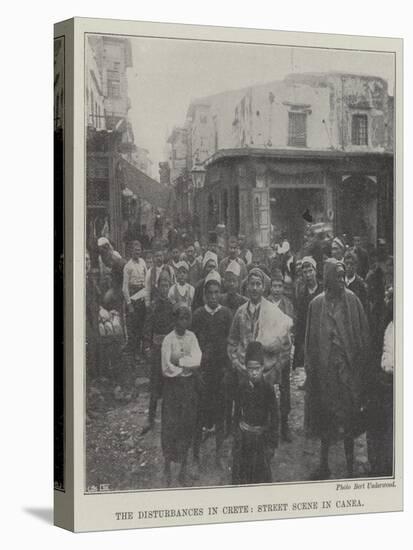 The Disturbances in Crete, Street Scene in Canea-null-Stretched Canvas