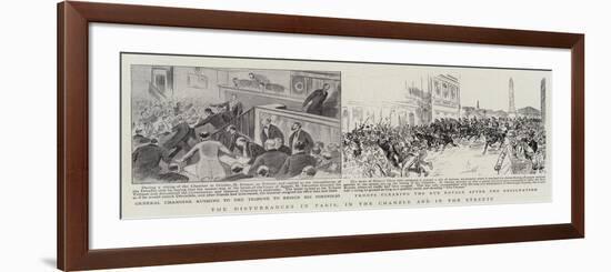 The Disturbances in Paris, in the Chamber and in the Streets-null-Framed Giclee Print