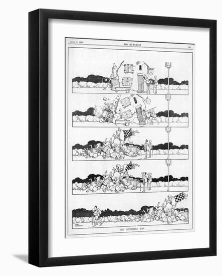 The Disturbed Nap by William Heath Robinson-W. Heath Robinson-Framed Art Print