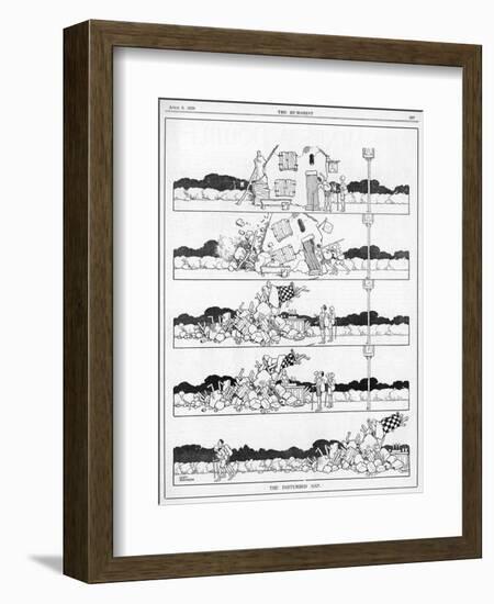 The Disturbed Nap by William Heath Robinson-W. Heath Robinson-Framed Art Print