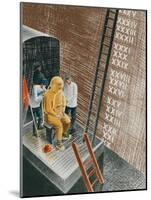 The Diver, 1941-Eric Ravilious-Mounted Giclee Print