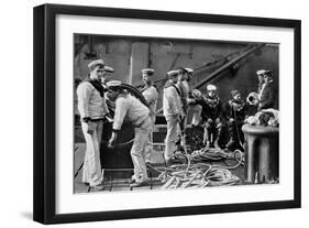 The Diver on Board Ship, 1896-Gregory & Co-Framed Giclee Print