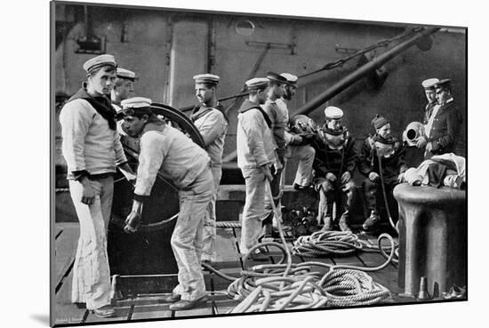 The Diver on Board Ship, 1896-Gregory & Co-Mounted Giclee Print