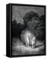 'The Divine Comedy Hell'-Gustave Dore-Framed Stretched Canvas