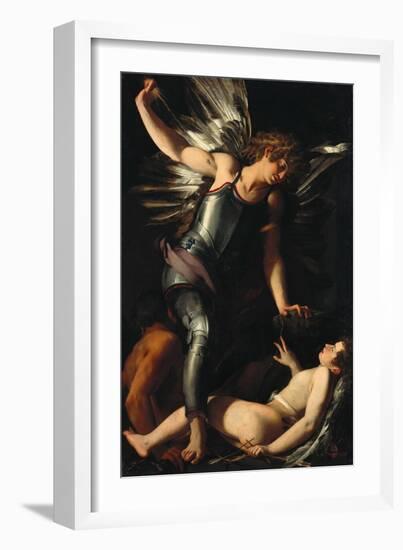 The Divine Eros Defeats the Earthly Eros, Ca 1602-Giovanni Baglione-Framed Giclee Print